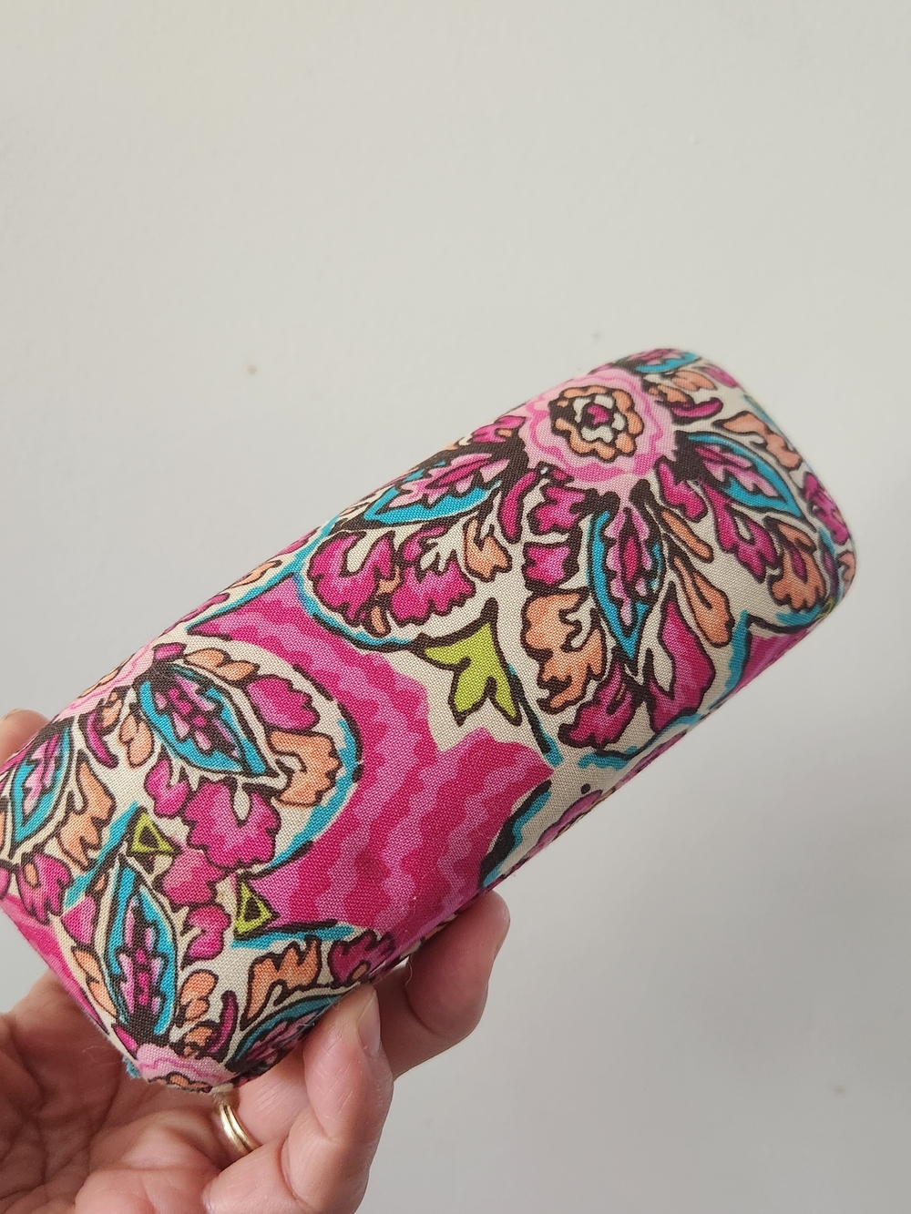Vera Bradley Pink Teal Floral Eyeglasses Case